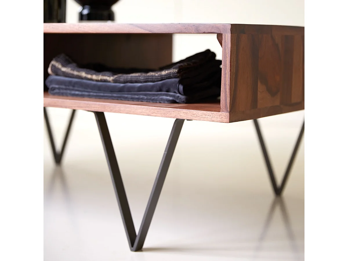 Tavolino basso 115 x 70 cm in Palissandro Metric