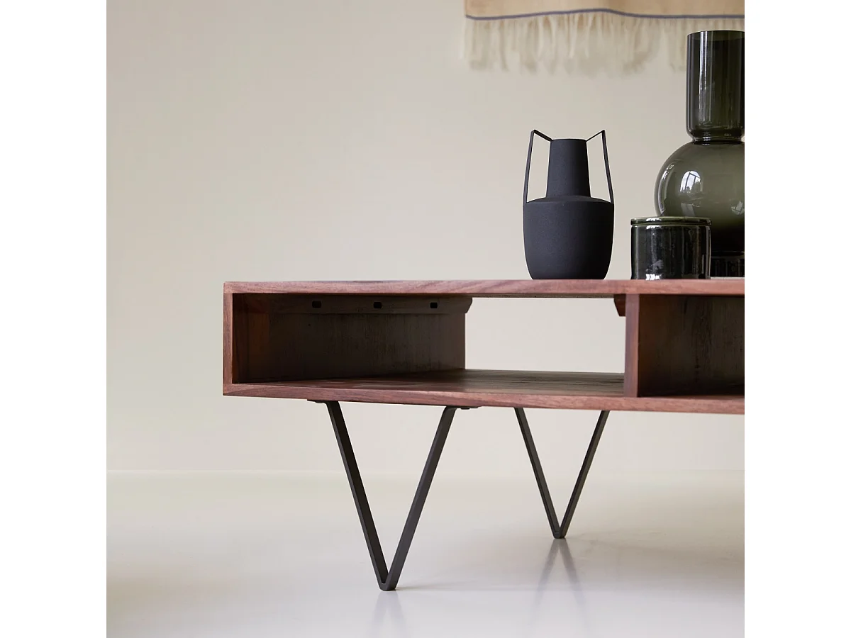 Tavolino basso 115 x 70 cm in Palissandro Metric