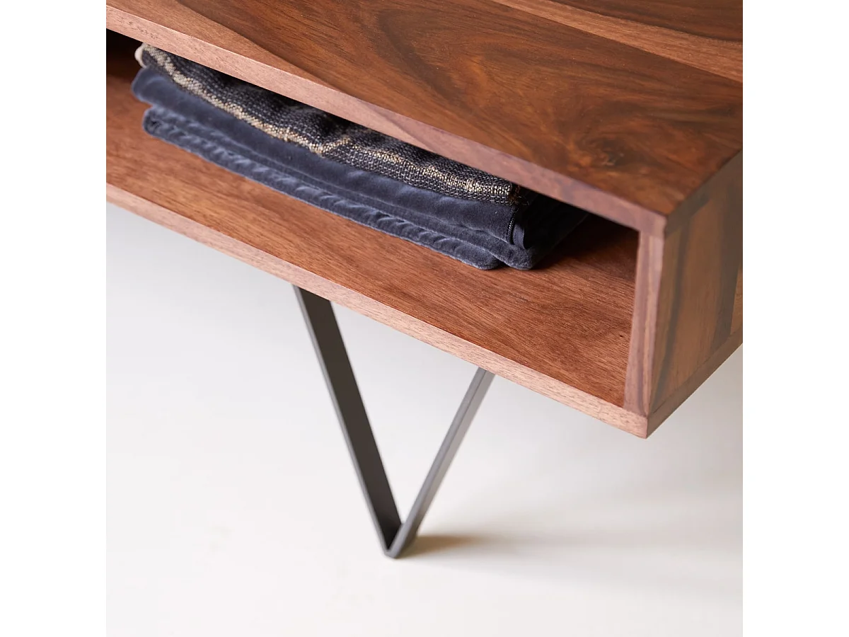 Tavolino basso 115 x 70 cm in Palissandro Metric