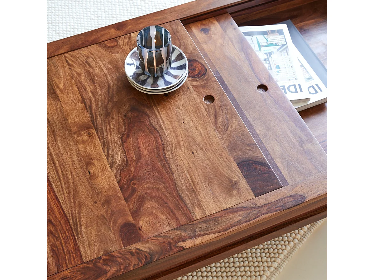 Tavolino in legno di palissandro 120x68 Bonnie