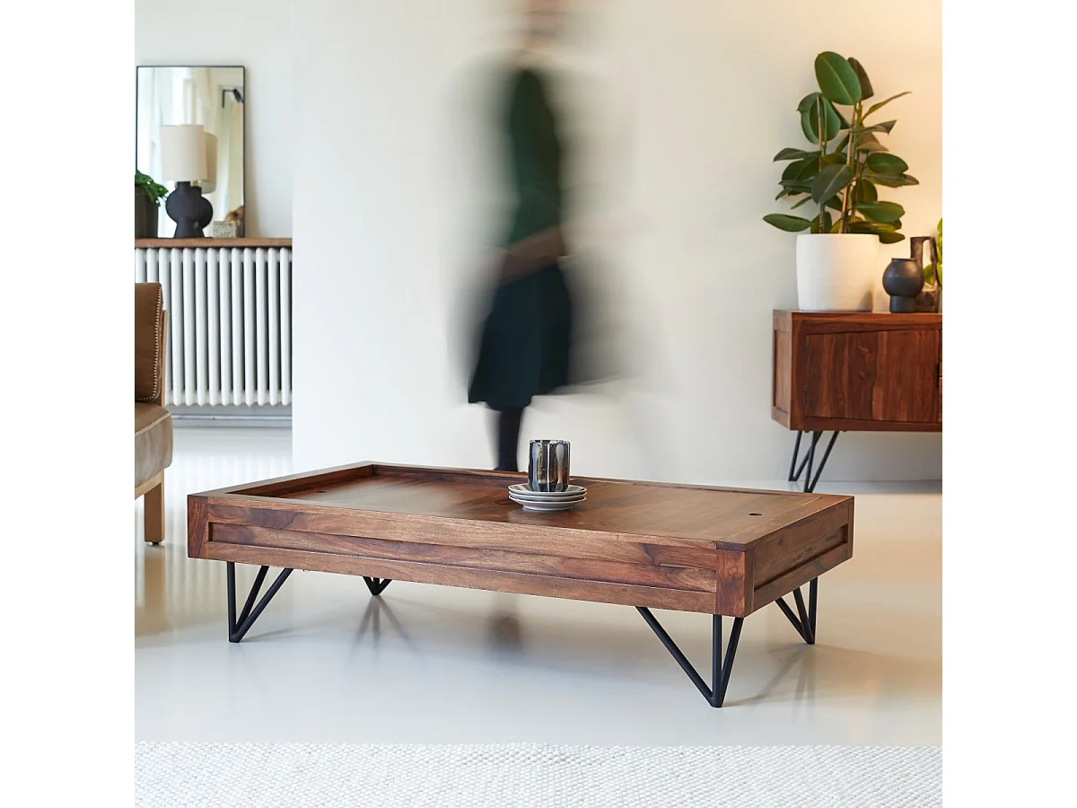 Tavolino in legno di palissandro 120x68 Bonnie