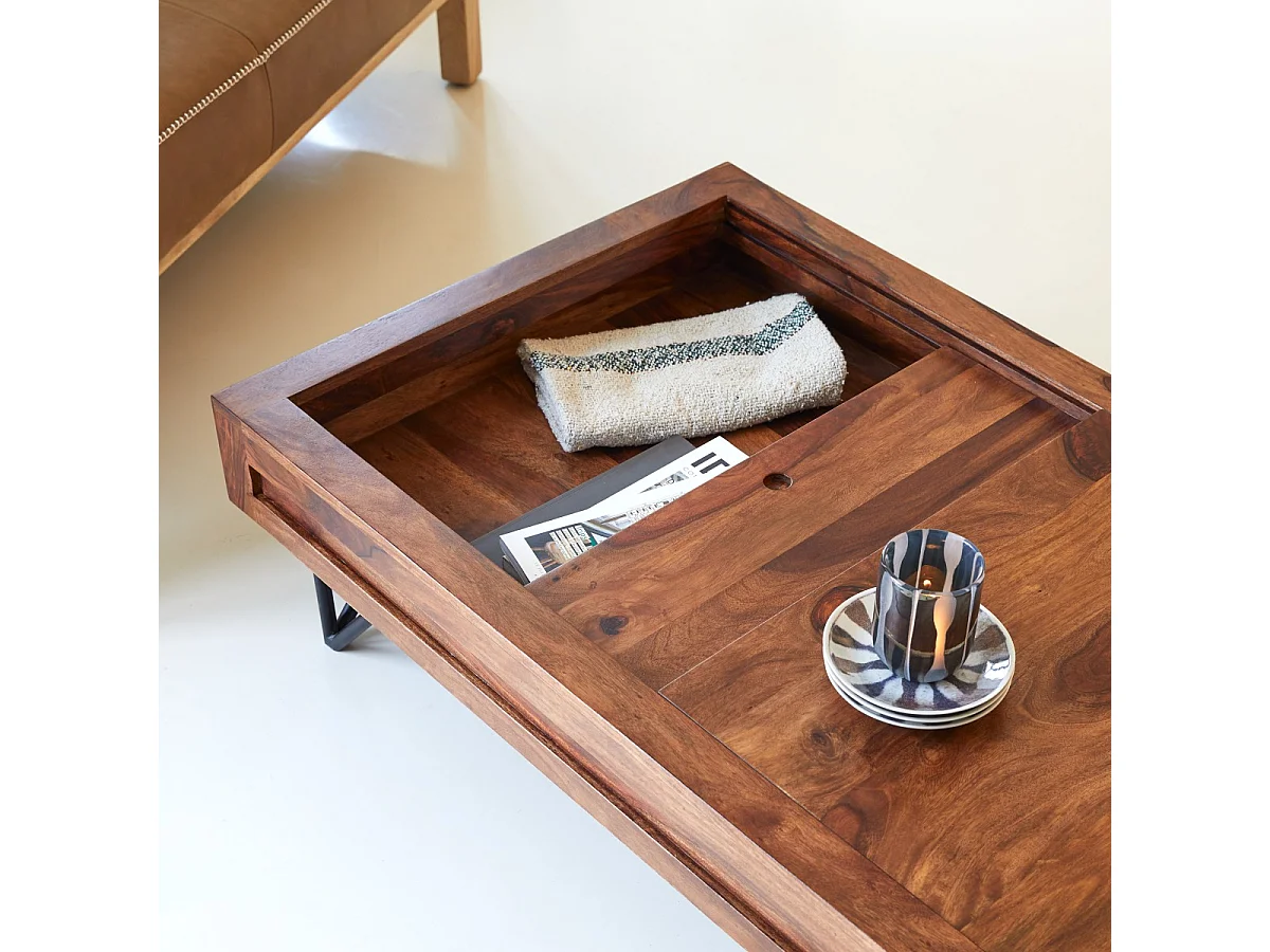 Tavolino in legno di palissandro 120x68 Bonnie