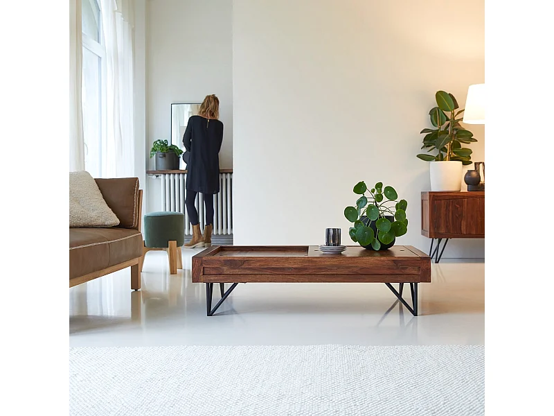 Tavolino in legno di palissandro 120x68 Bonnie