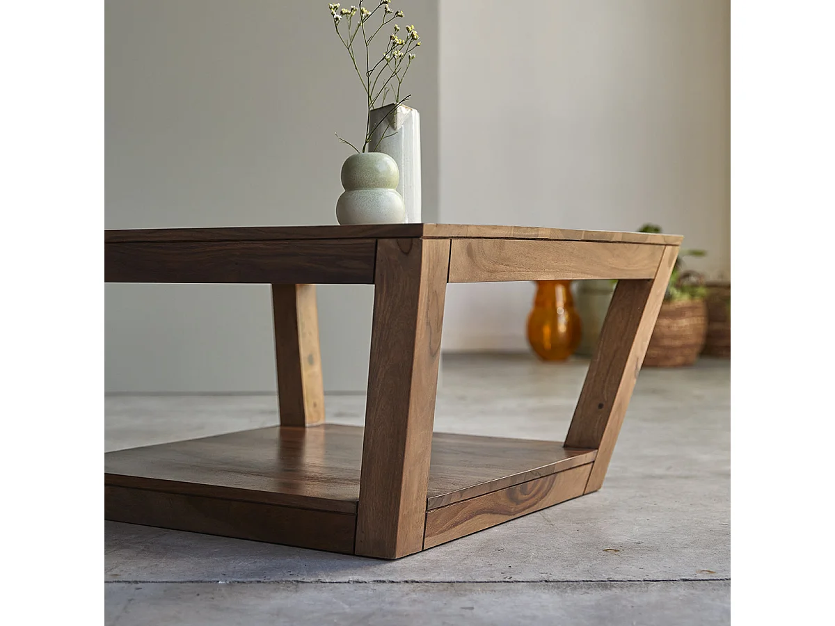 Couchstisch Beistelltisch Wohnzimmertisch Palisander 80x80 cm Neu Tikamoon