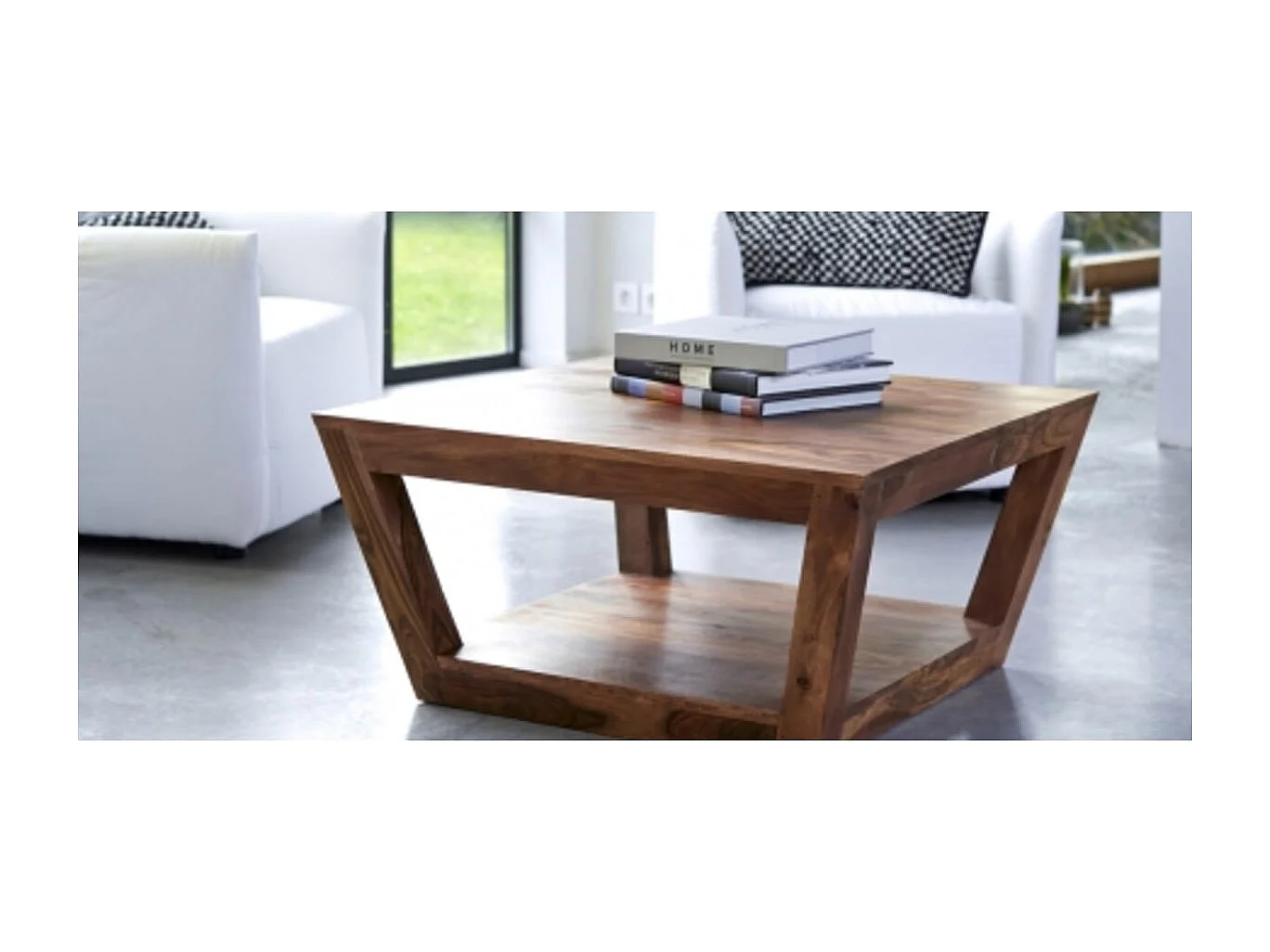 Couchstisch Beistelltisch Wohnzimmertisch Palisander 80x80 cm Neu Tikamoon