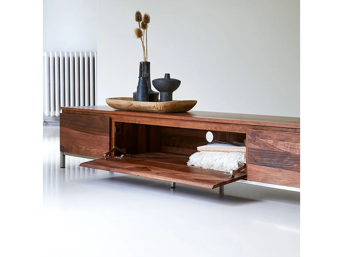 TV Möbel Palisander 205cm Wohnzimmer Hifi Sideboard TV Rack Fernsehschrank