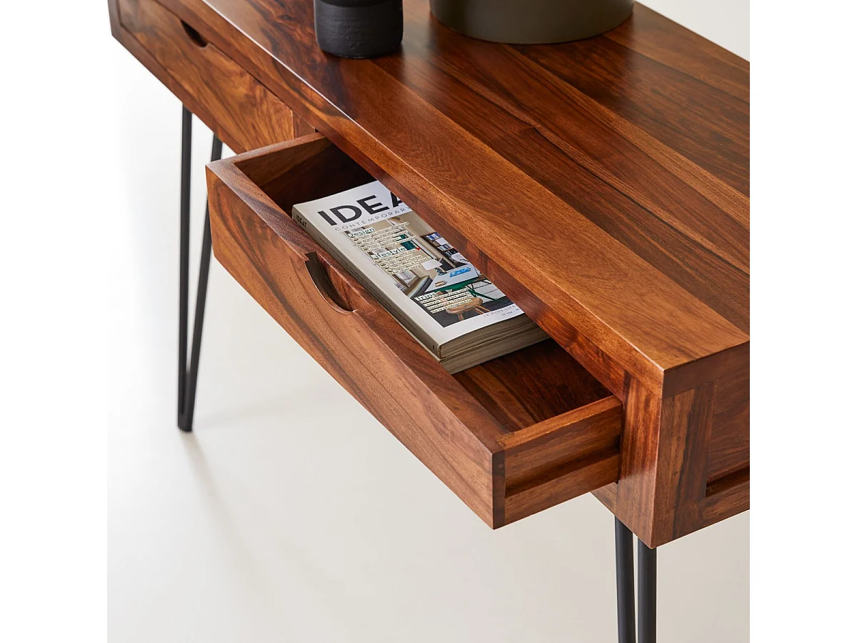 Konsole aus Palisander 120 cm breit Sideboard mit zwei Schubladen
