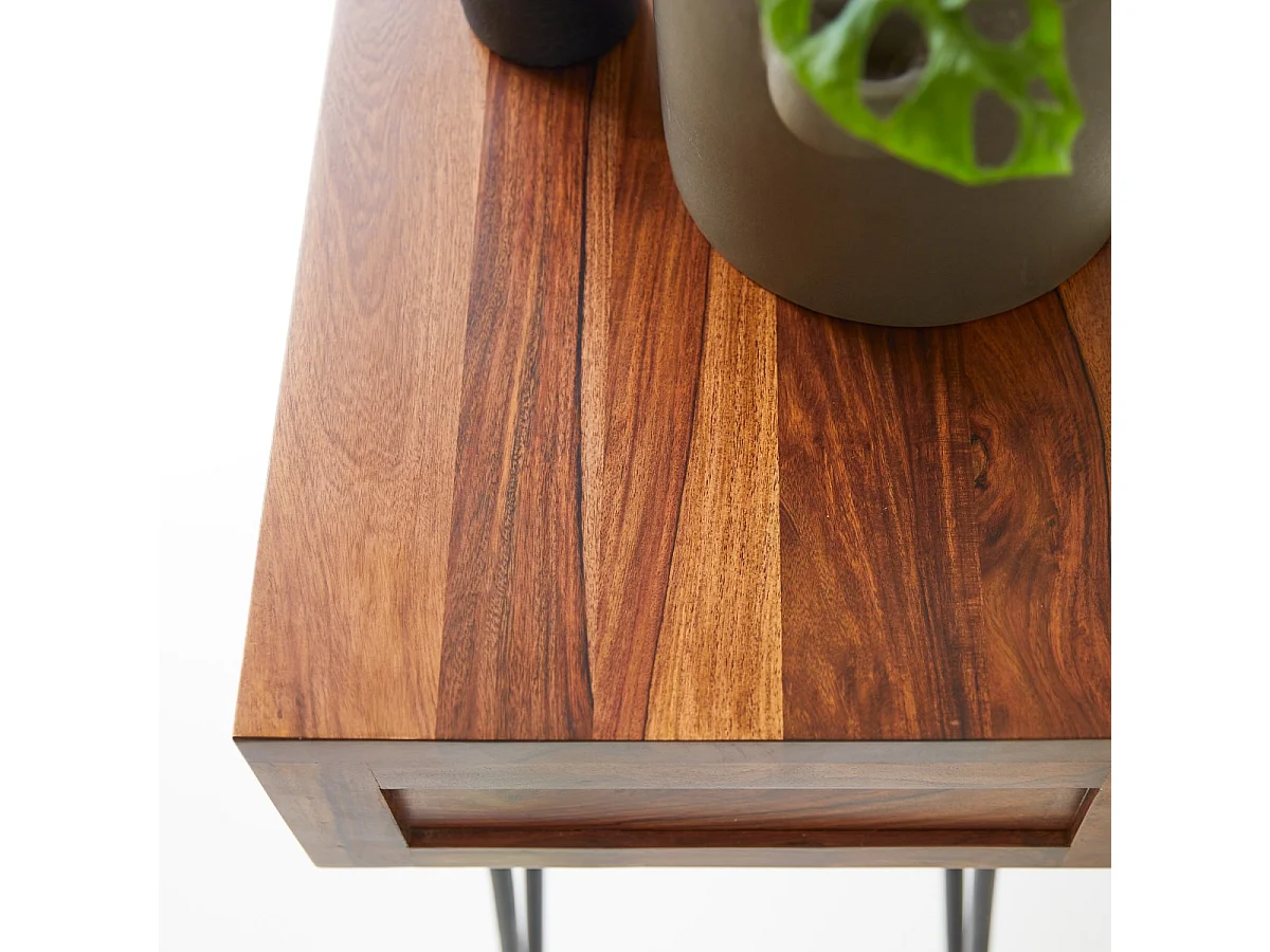 Konsole aus Palisander 120 cm breit Sideboard mit zwei Schubladen