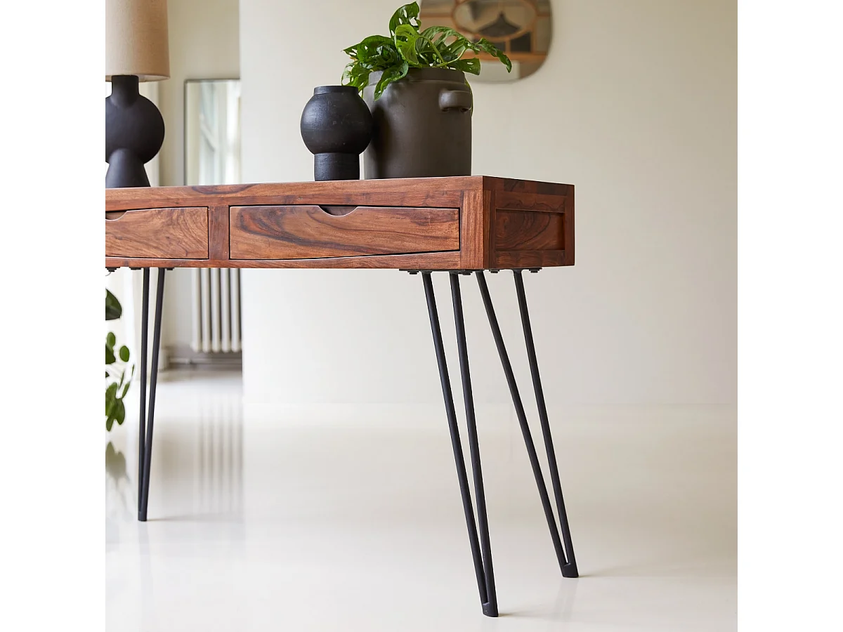 Konsole aus Palisander 120 cm breit Sideboard mit zwei Schubladen