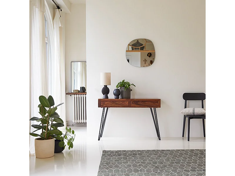 Konsole aus Palisander 120 cm breit Sideboard mit zwei Schubladen