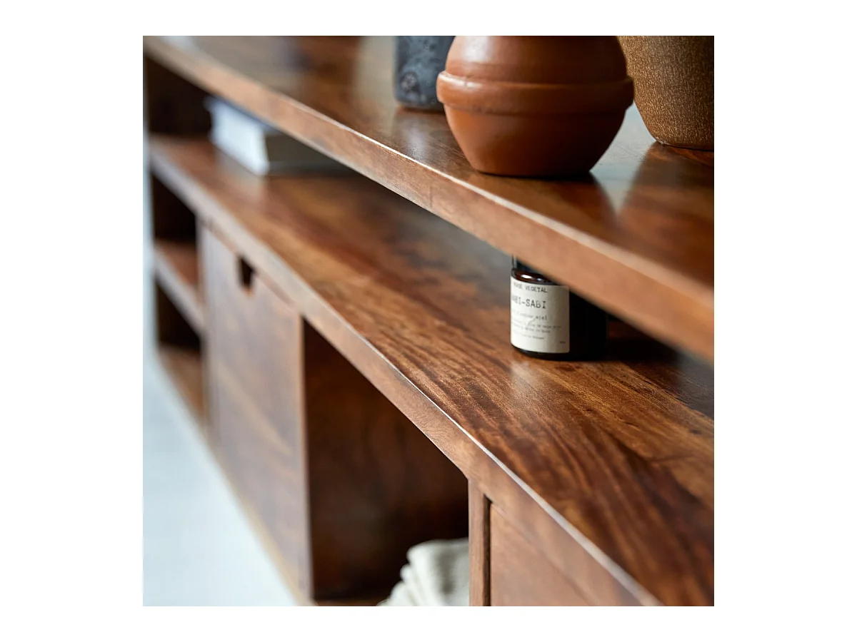 TV-Unterschrank TV-Schrank TV-Tisch Palisander massives Holz 170cm Tikamoon