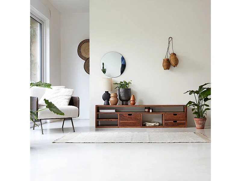 mobile TV porta-TV legno massello palissandro 170cm arredo soggiorno tv Tikamoon