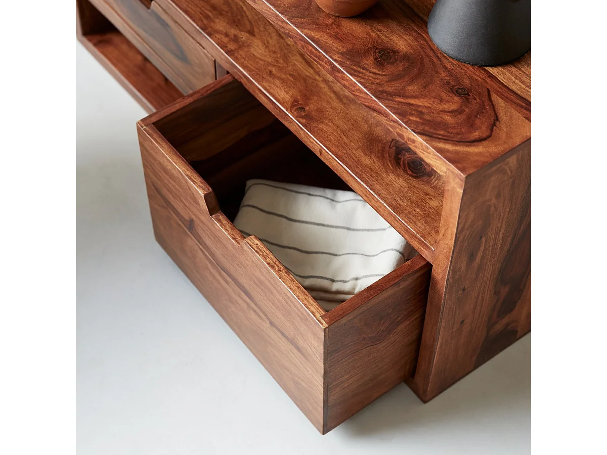 TV-Unterschrank TV-Schrank TV-Tisch Palisander massives Holz Neu Tikamoon