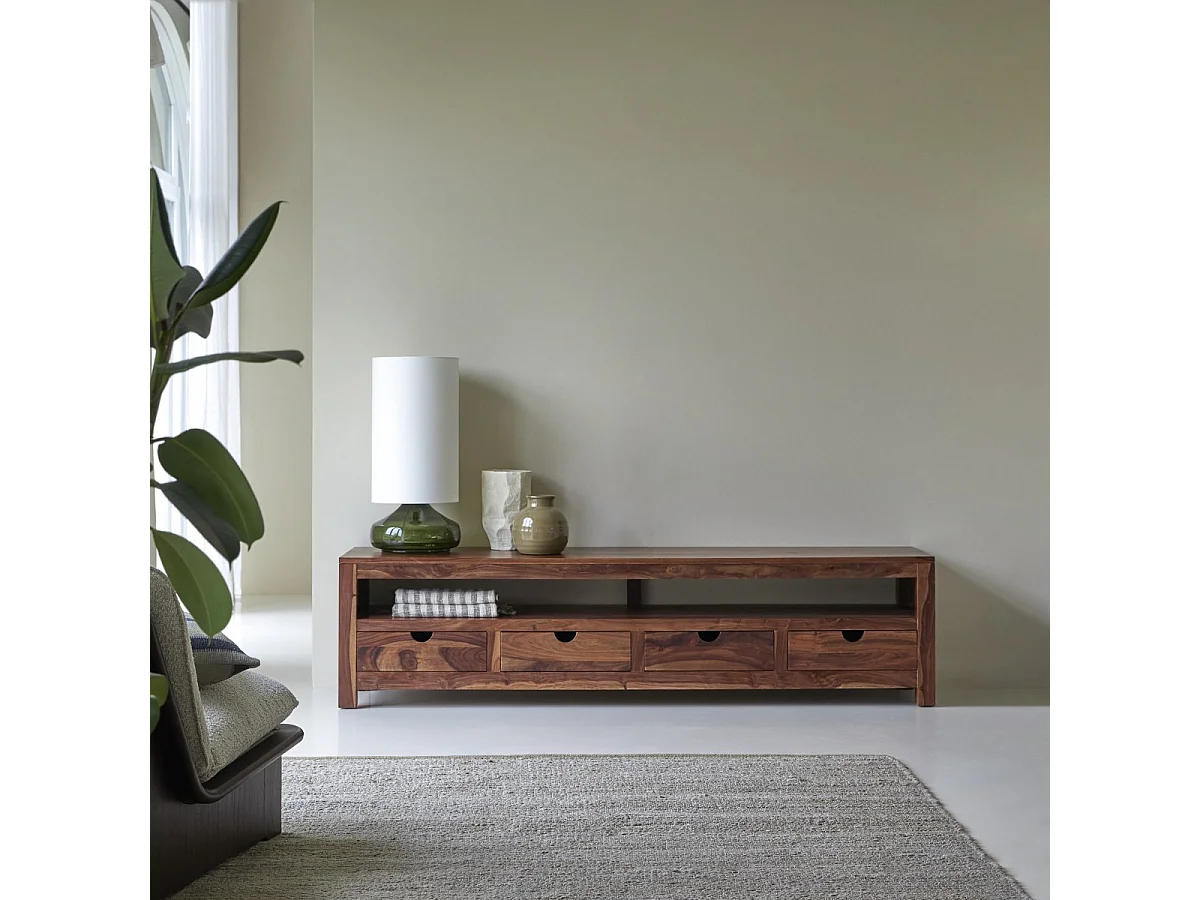 TV-Unterschrank TV-Schrank TV-Tisch Palisander Sheesham 200cm Tikamoon