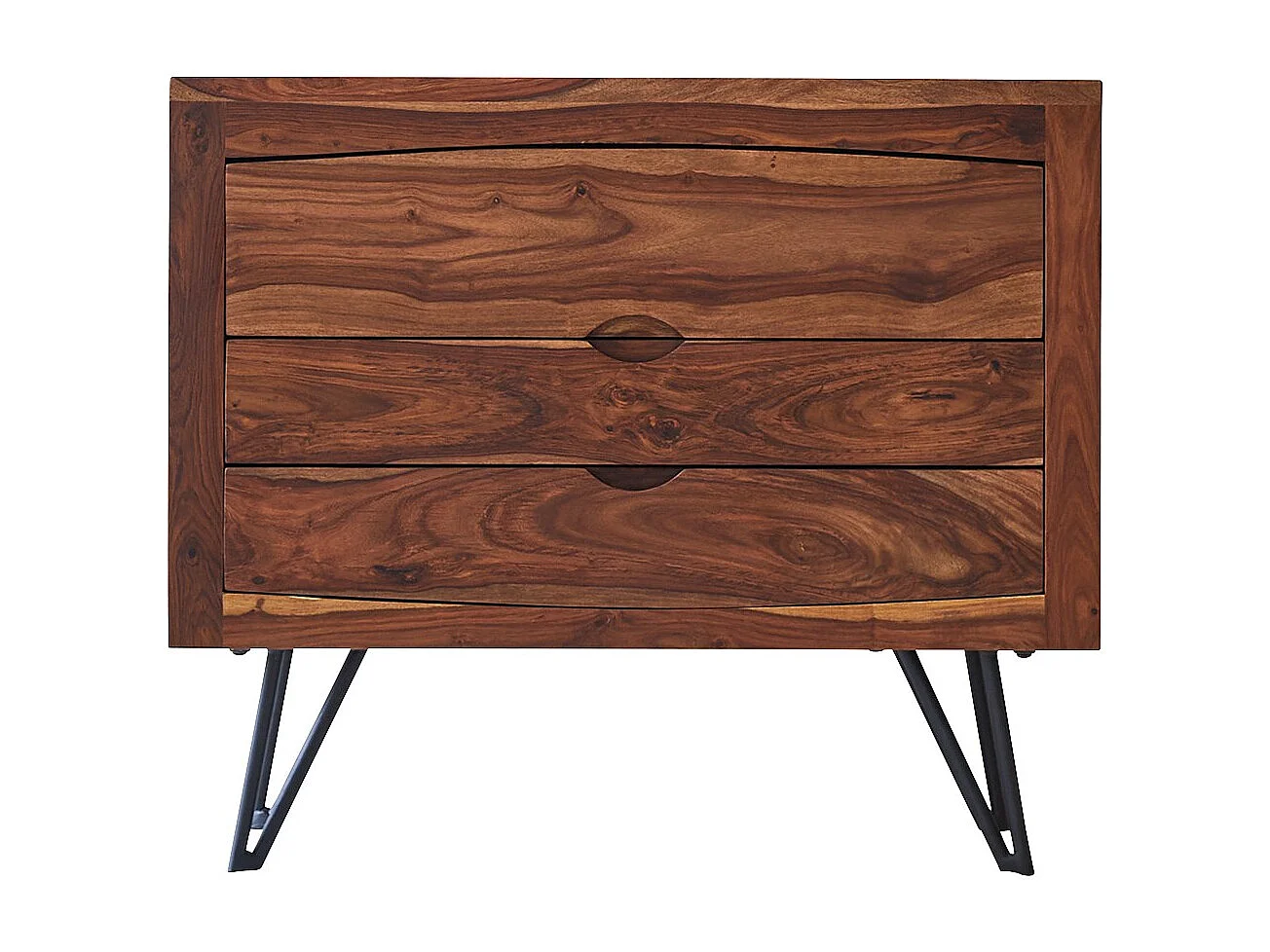 Cassettiera in legno massello di palissandro con 3 cassetti Bonnie