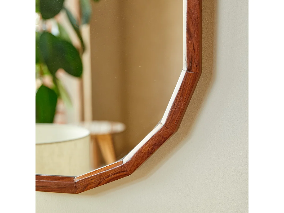 Specchio decorativo in legno di palissandro massello 120x56 cm Jade