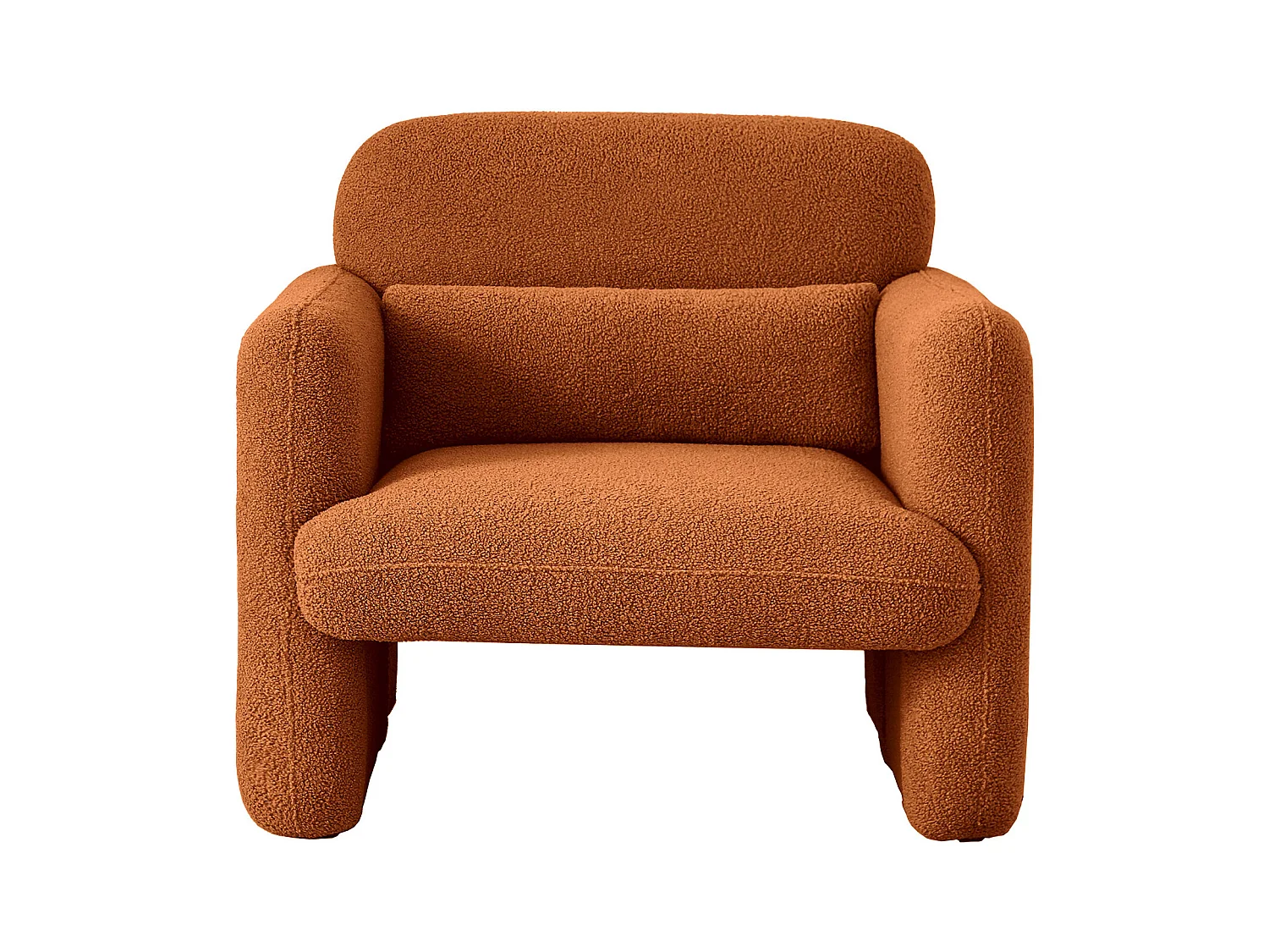 Canapé simple, moderne, en peluche, fauteuil rembourré avec coussin de taille, fauteuil de lecture confortable, pour salon et chambre à coucher, velours teddy (oran