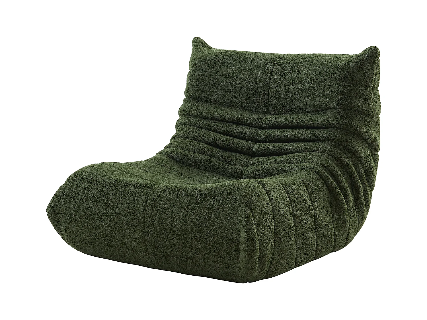 Fauteuil Paresseux avec Dossier,Grand Pouf Poire pour Adultes,Lazy Canapé Individuel Canapé de Sol, Chambre à Coucher(Vert)