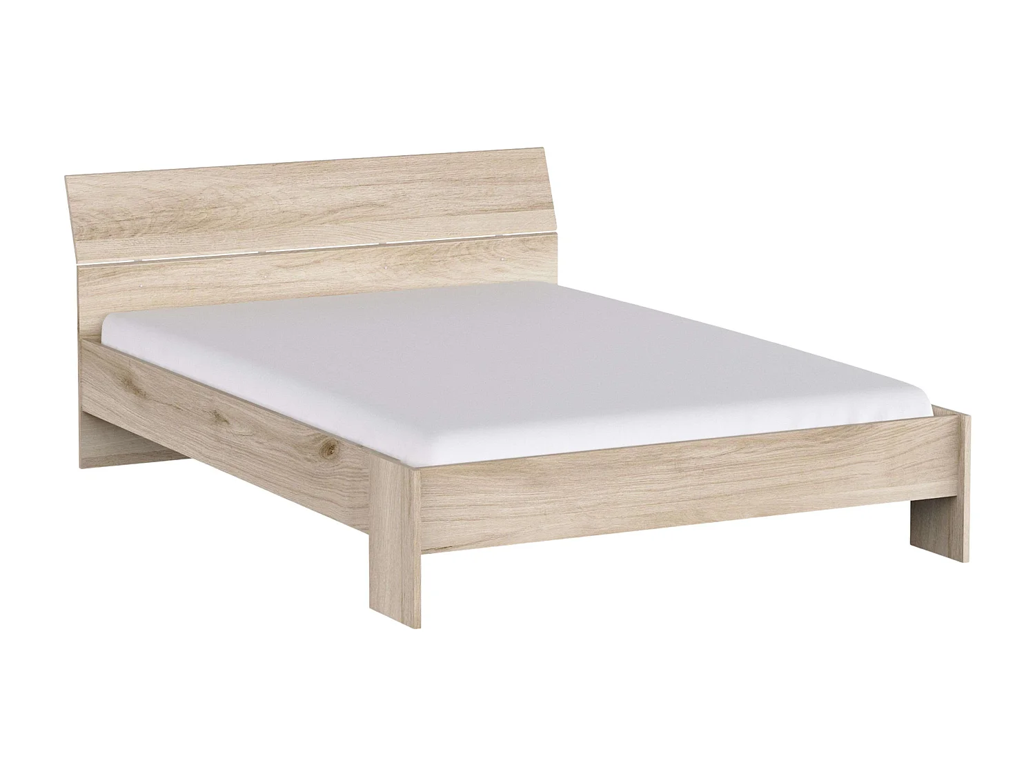 Cama matrimonio Prins dorm. color madera claro melamina 145x79x205 cm
