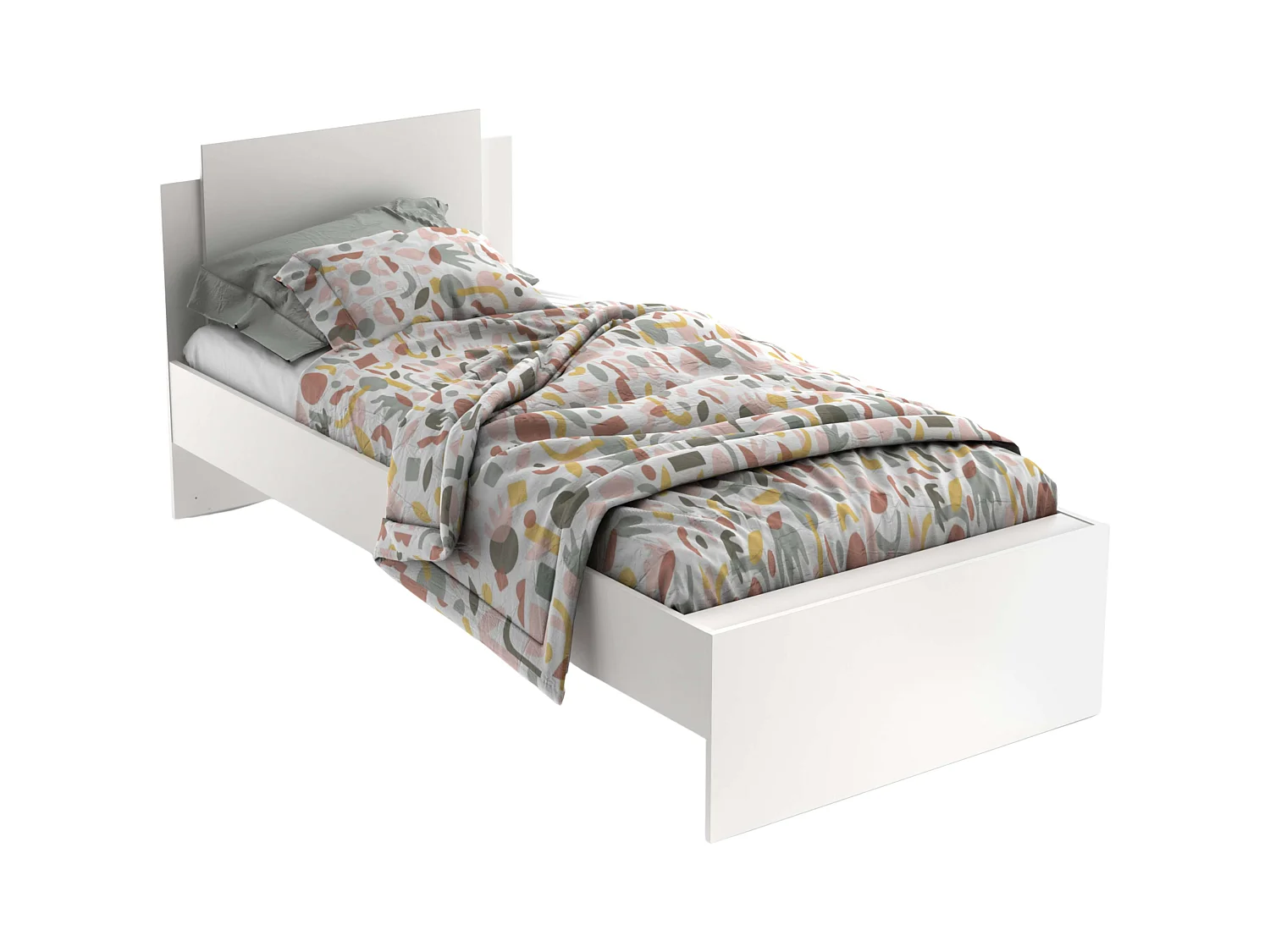 Cama Juvenil Life blanco mate nórdico 90x190-200cm