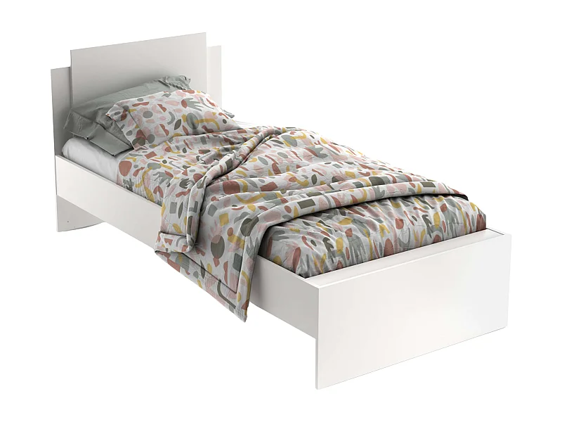 Cama Juvenil Life blanco mate nórdico 90x190-200cm