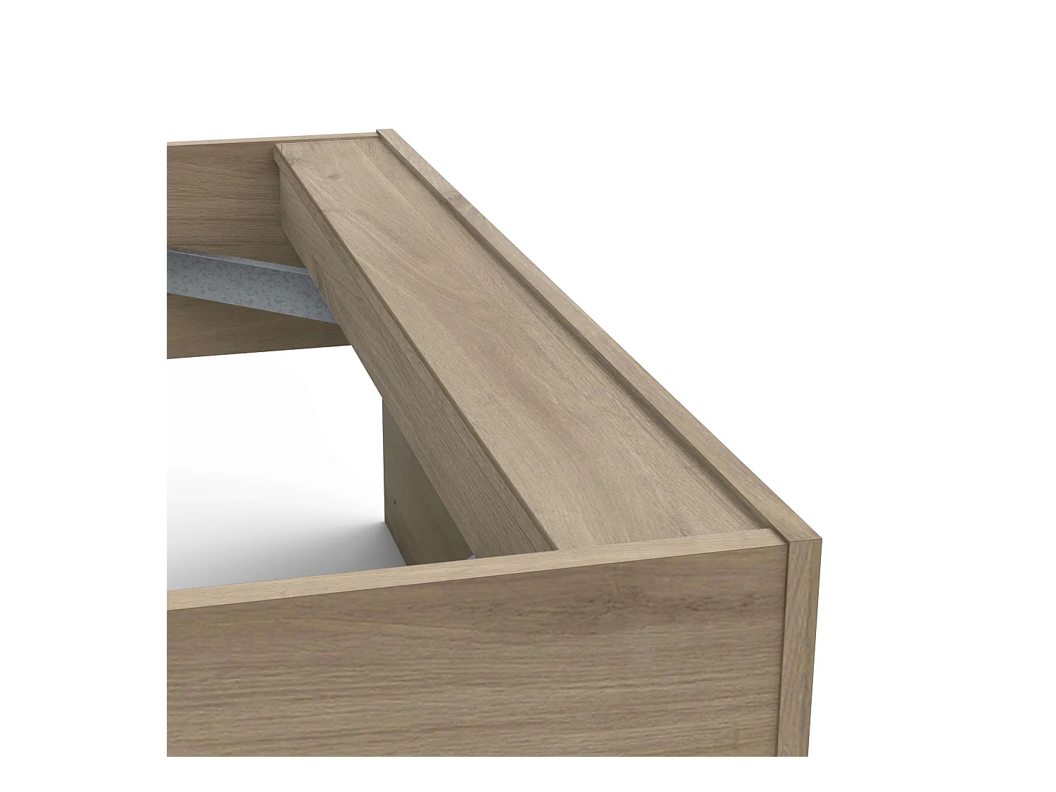 Cama Juvenil Life Cabecero Roble Kronberg Blanco 90x190-200 cm