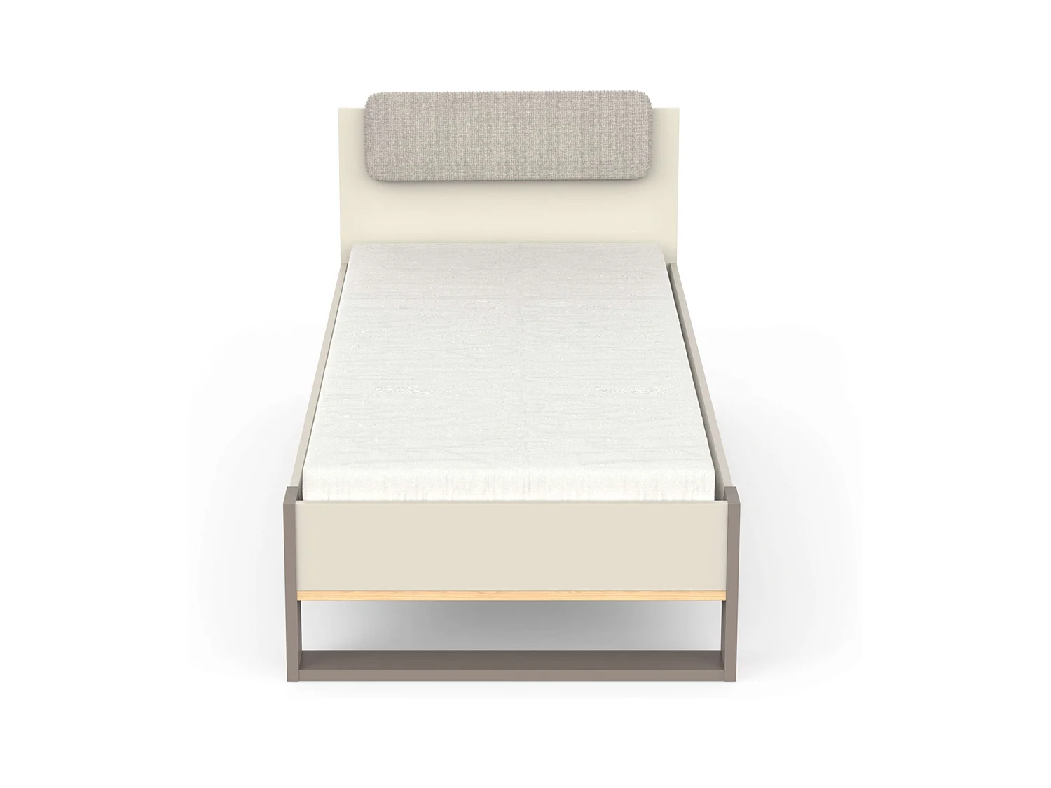 Cama Juvenil Camillia 90x200cm en Roble Vicenza, Gris y Arcilla