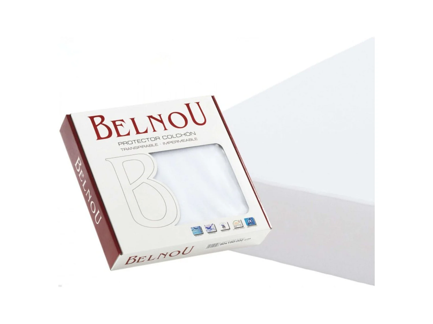 Protège-matelas Altea imperméable et respirant 100 % coton blanc 135 cm