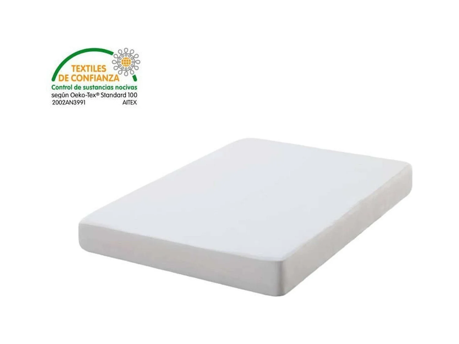 Protège-matelas Altea imperméable et respirant 100 % coton blanc 135 cm
