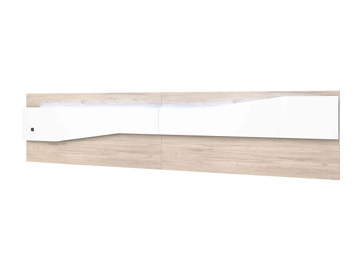 Pack Dormitorio Asimetric Blanco Robke Sahara: Cabecero, 2 Mesitas, Cómoda