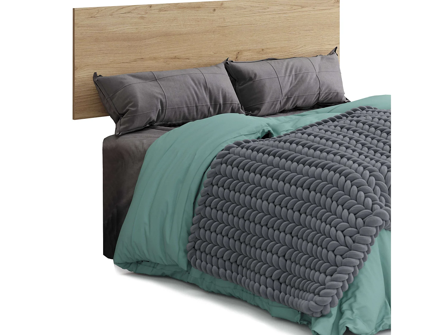 Pack Habitación Matrimonio Clim Industrial: Cabecero, 2 Mesitas, Armario, Cómoda