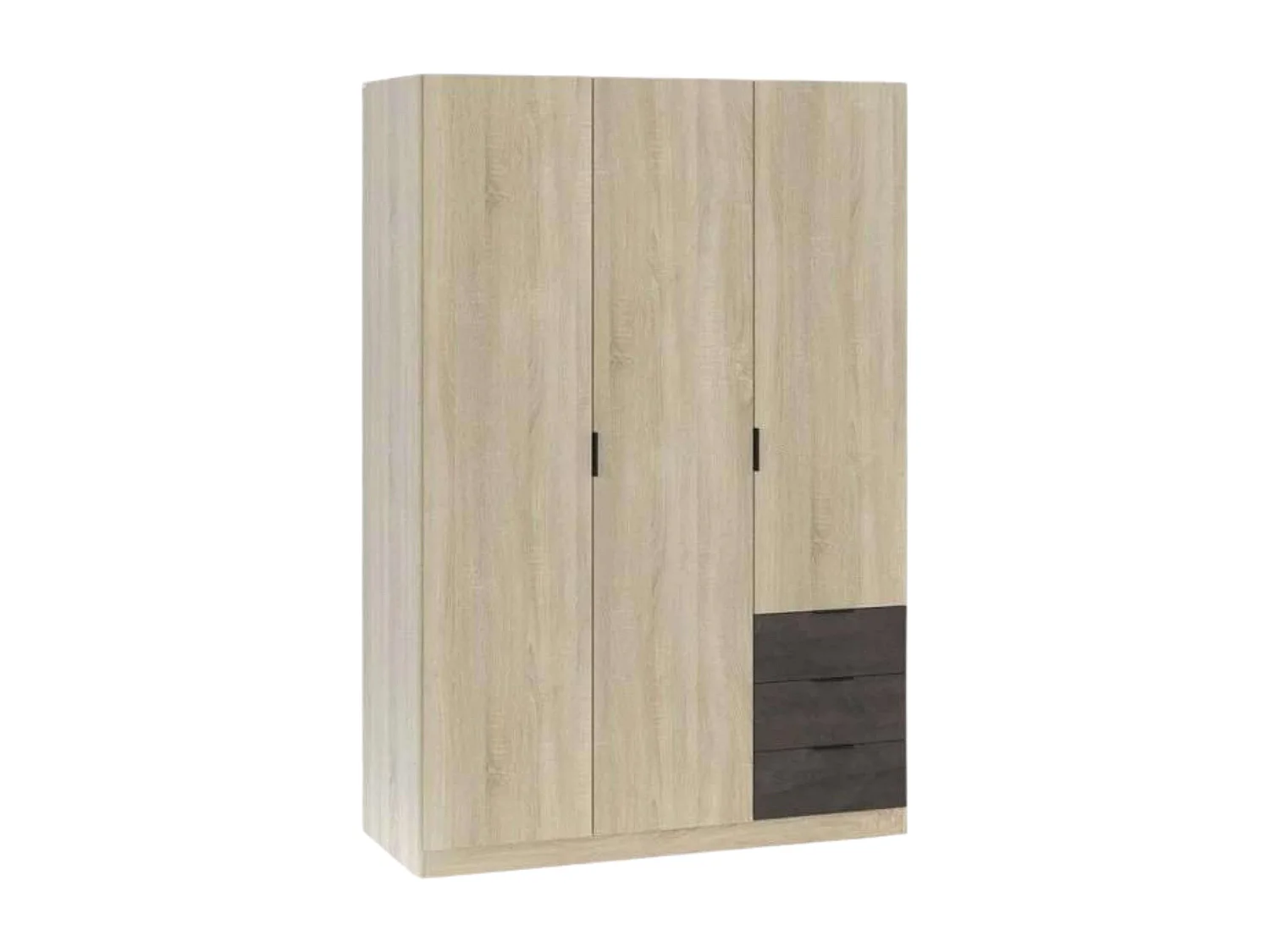 Pack Dormitorio Andy Cama, Cabecero, Mesitas, Cómoda, Armario Roble/Óxido