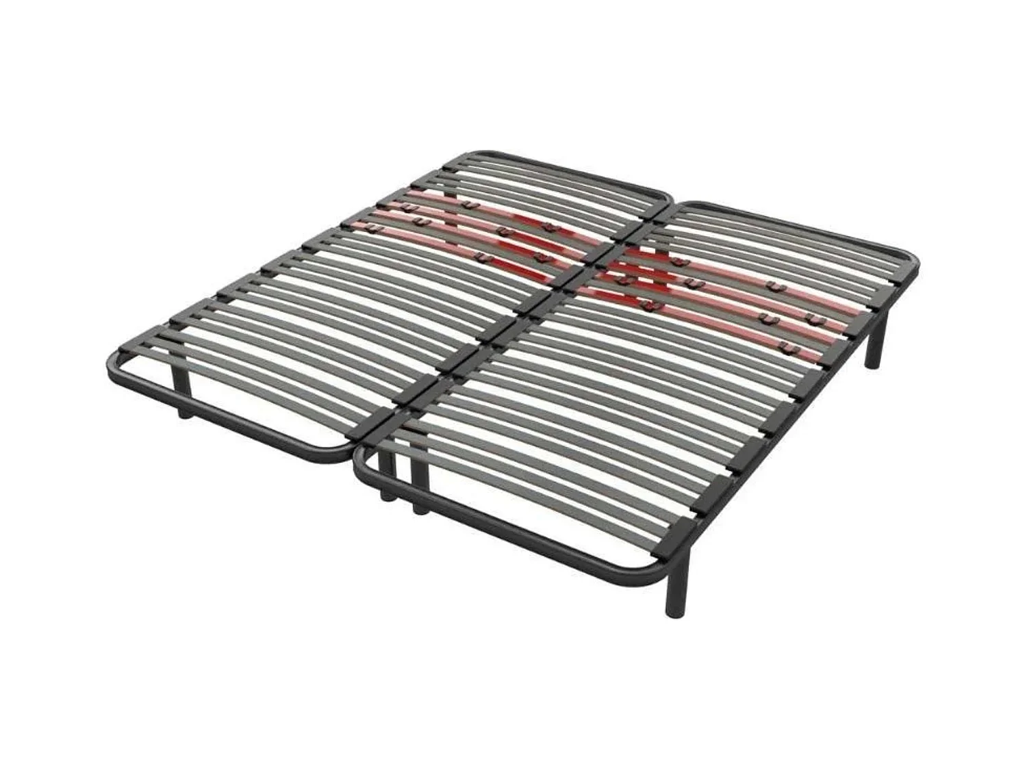 Somier XL 180x190 cm multiláminas tubo 40x30 mm haya, unión, 8 patas