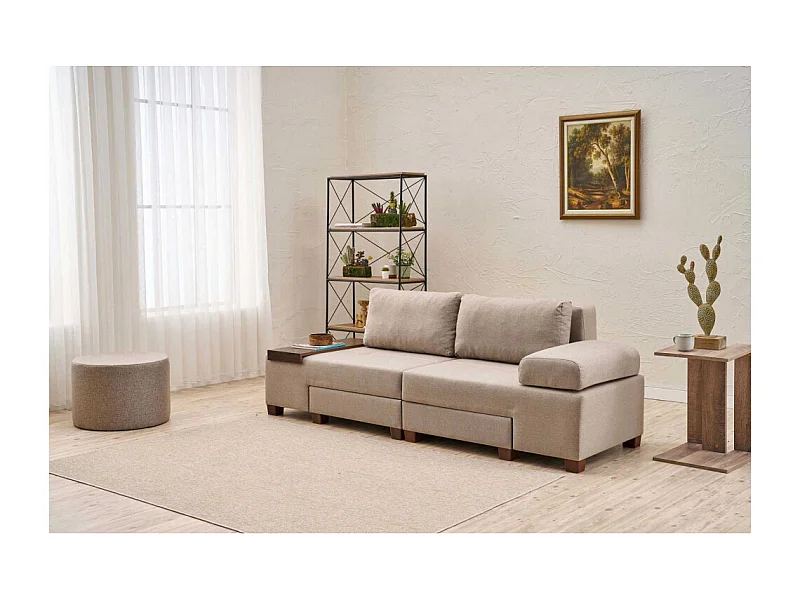 Canapé 3 places convertible en lin Penna