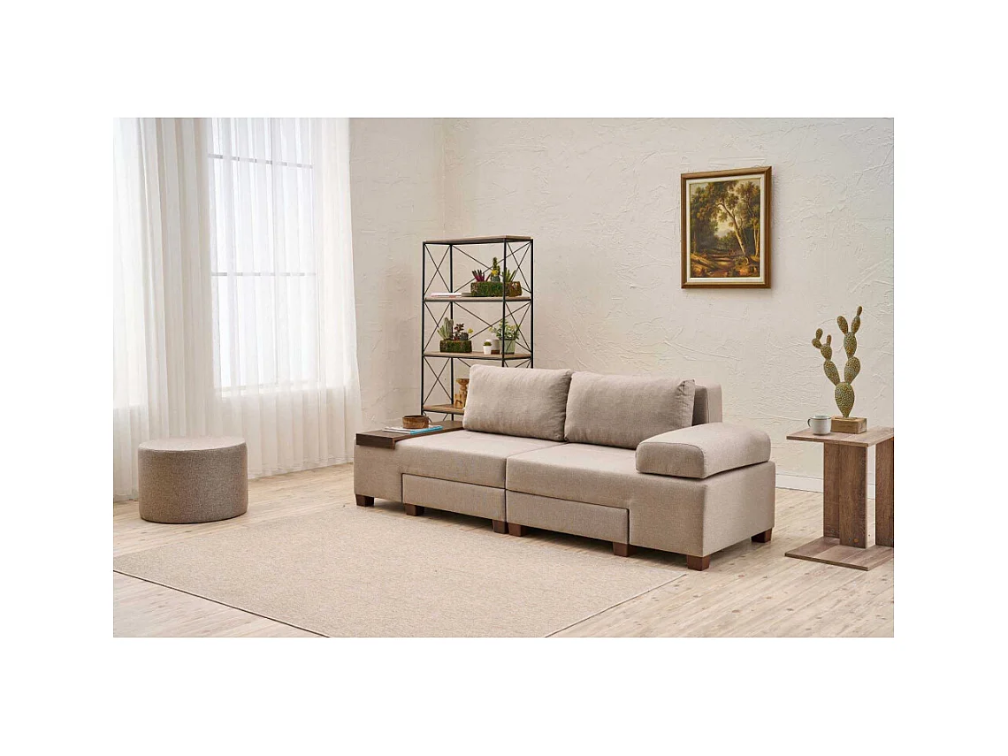 Canapé 3 places convertible en lin Penna