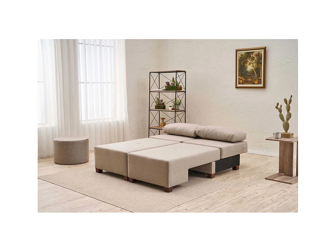 Canapé 3 places convertible en lin Penna