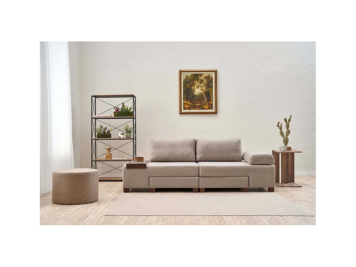 Canapé 3 places convertible en lin Penna