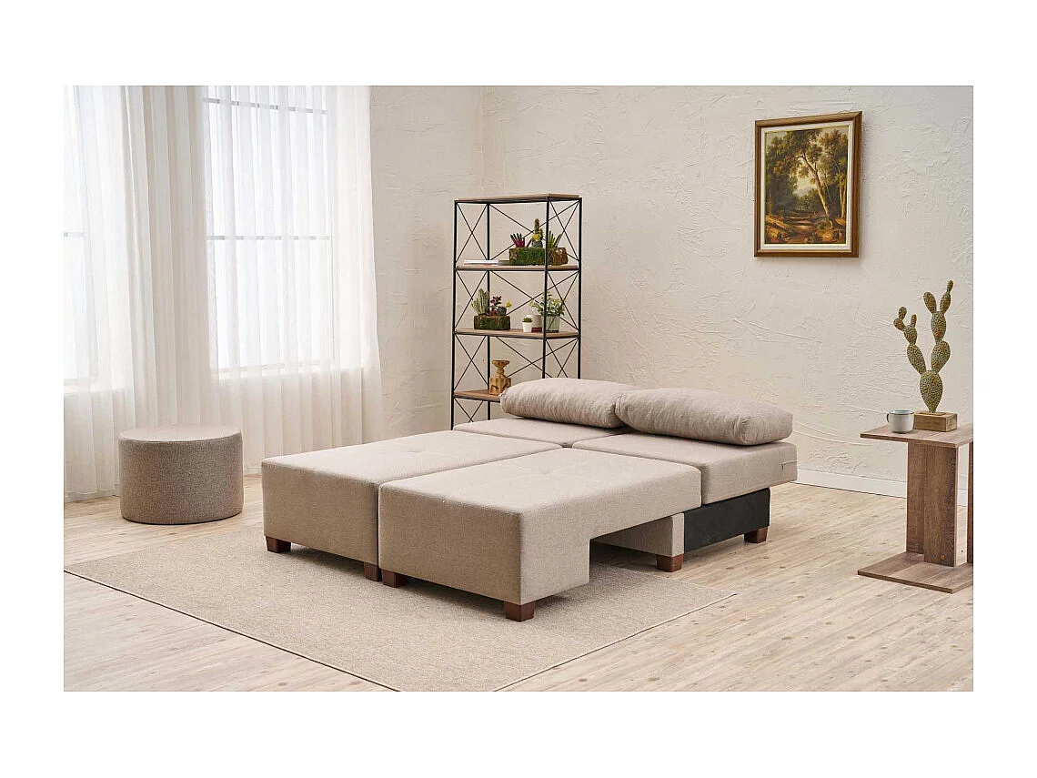 Canapé 3 places convertible en lin Penna