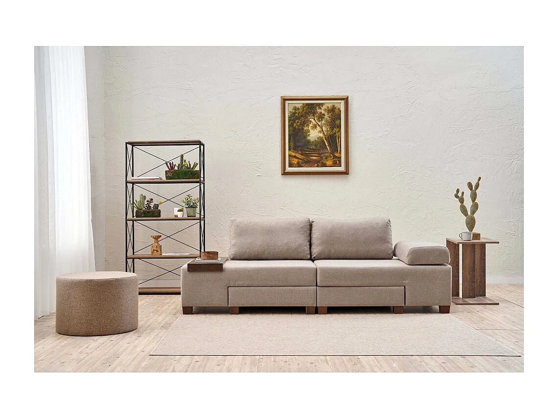 Canapé 3 places convertible en lin Penna