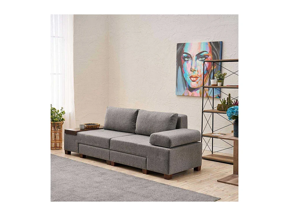 Canapé 3 places convertible en lin Penna