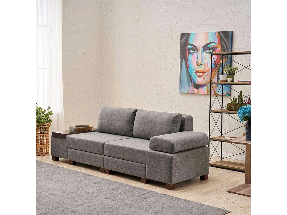 Canapé 3 places convertible en lin Penna