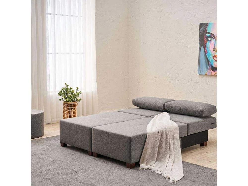 Canapé 3 places convertible en lin Penna