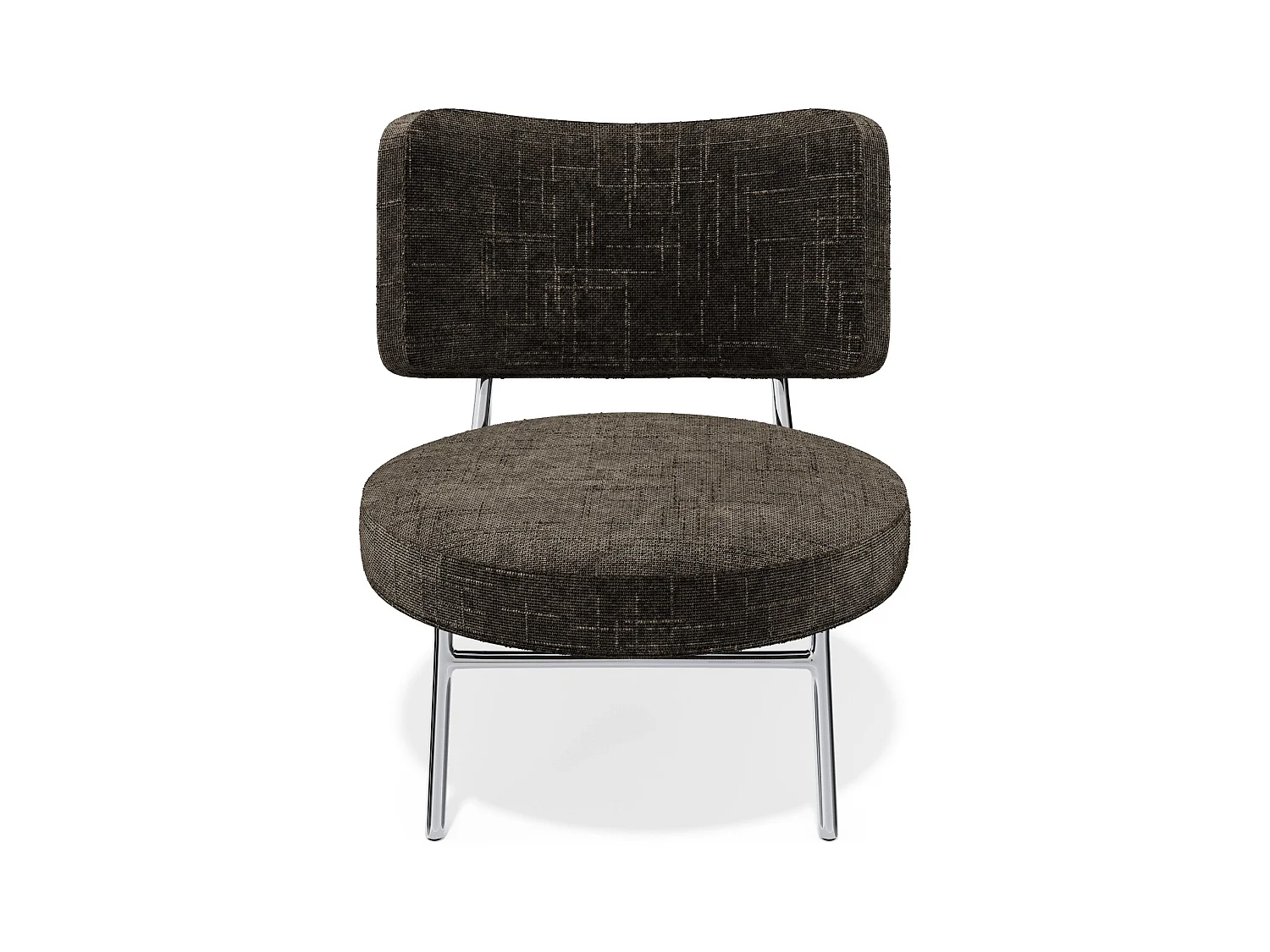 Fauteuil velours tramé brun expresso IGGY
