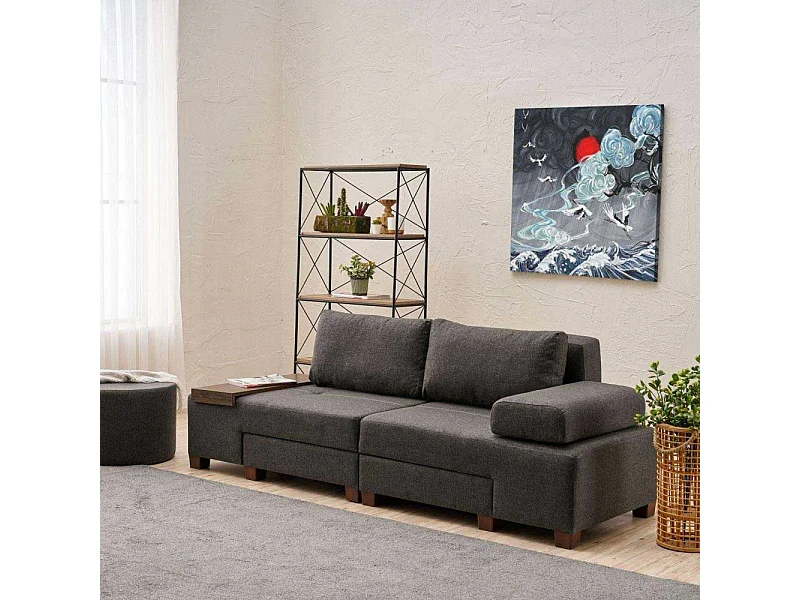 Canapé 3 places convertible en lin Penna