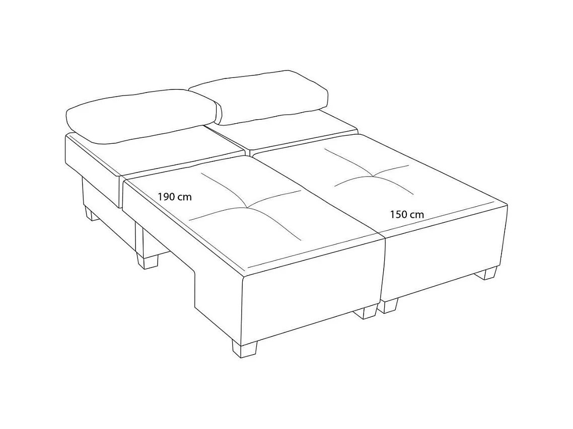 Canapé 3 places convertible en lin Penna