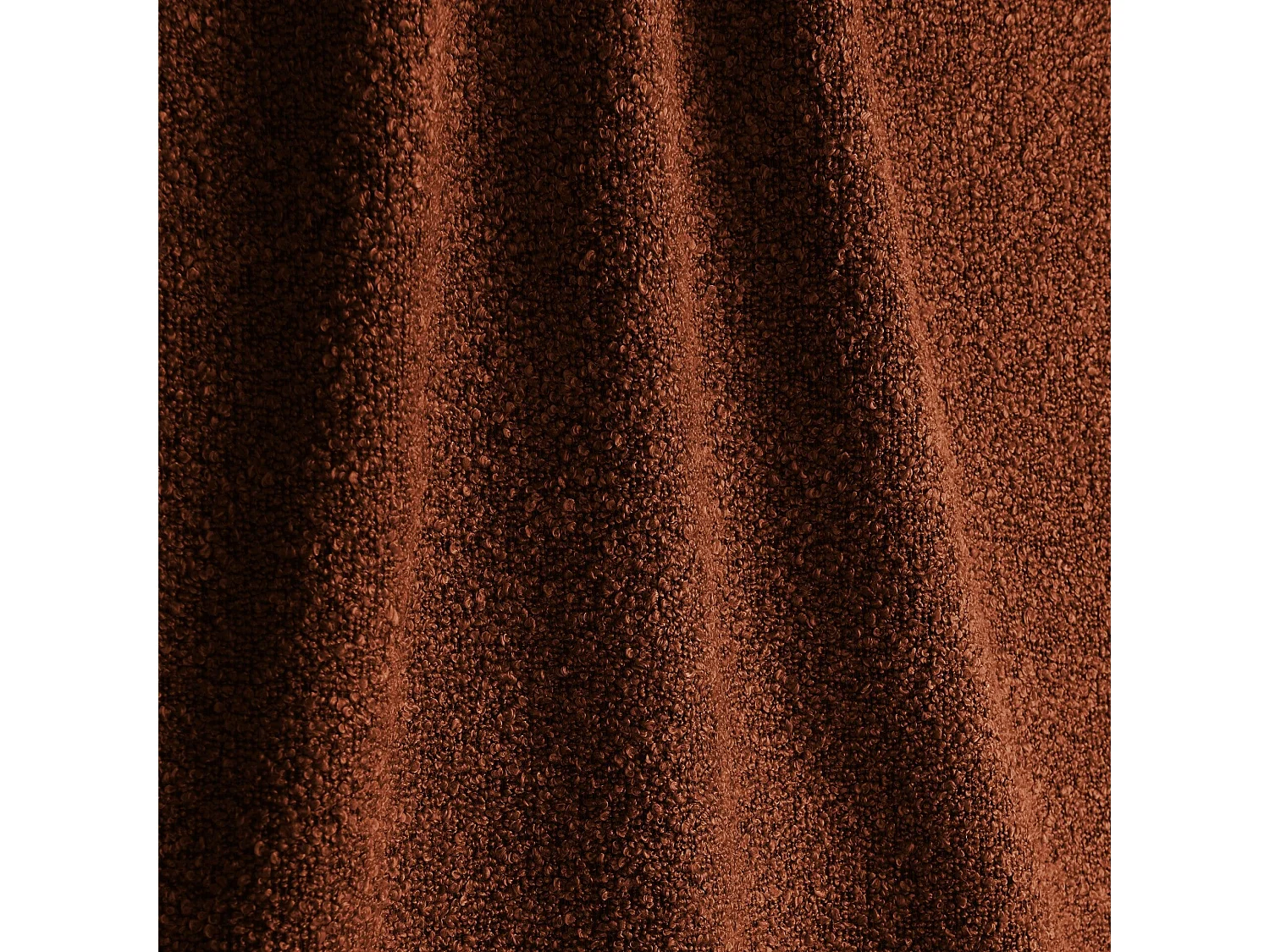 Fauteuil de salon IGGY en tissu bouclette terracotta
