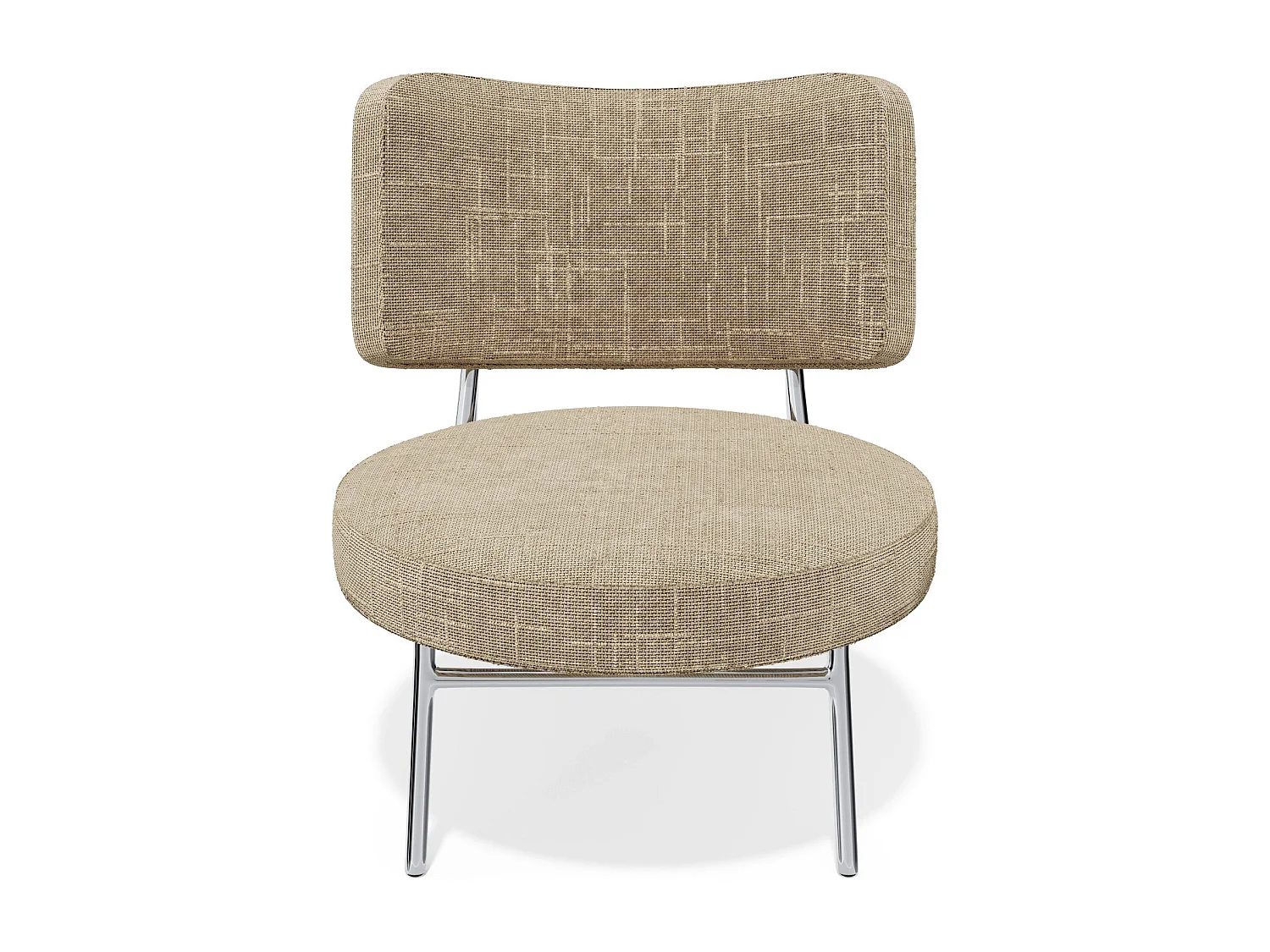 Fauteuil de salon velours tramé taupe IGGY