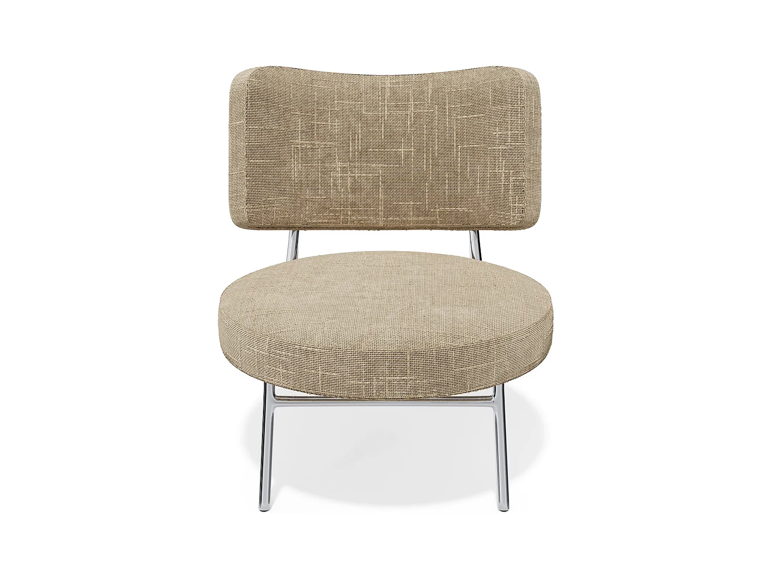 Fauteuil velours tramé taupe IGGY
