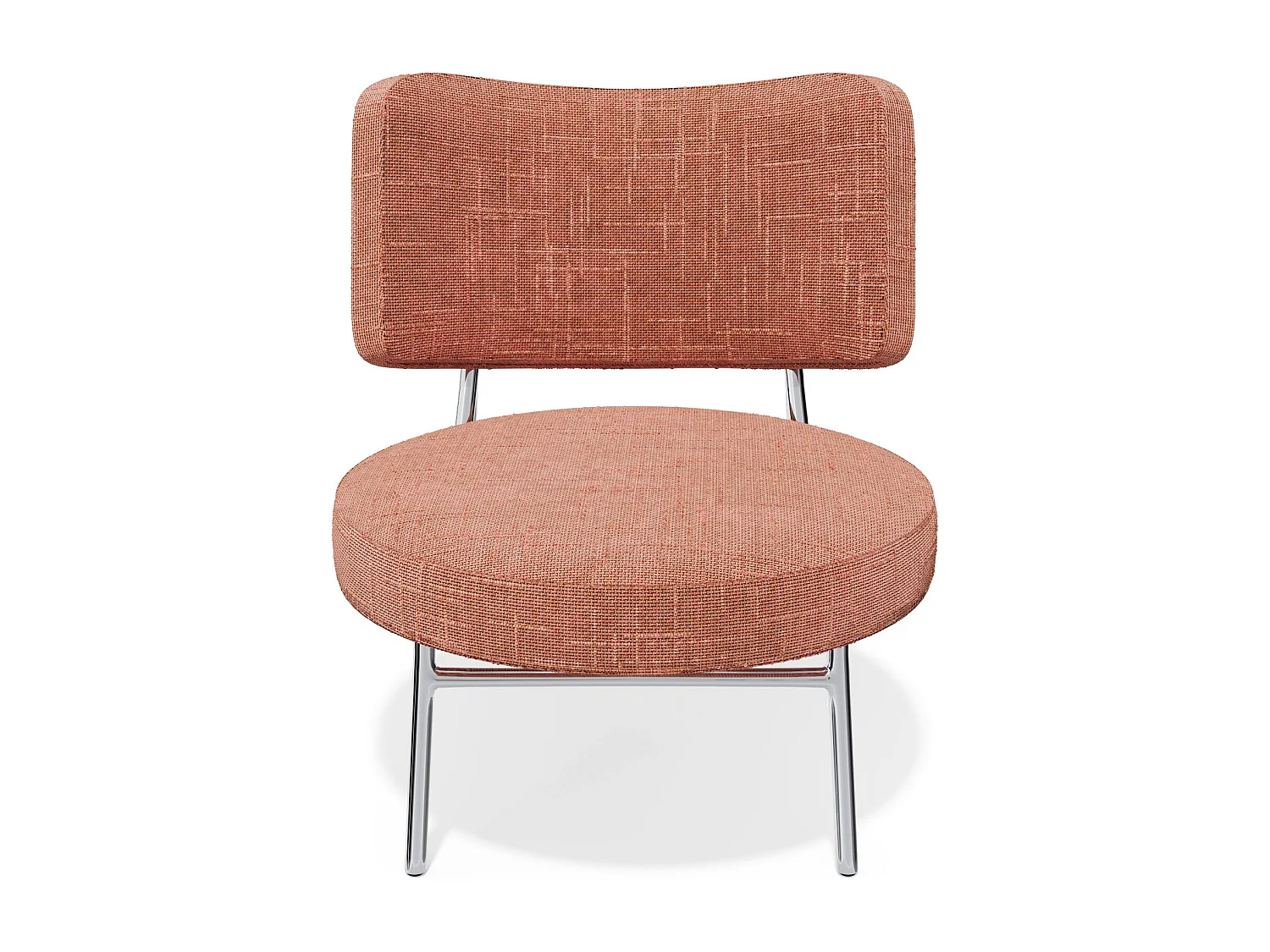 Fauteuil de salon velours tramé rose vintage IGGY