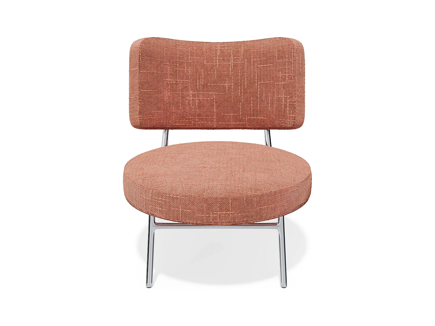Fauteuil velours tramé rose vintage IGGY